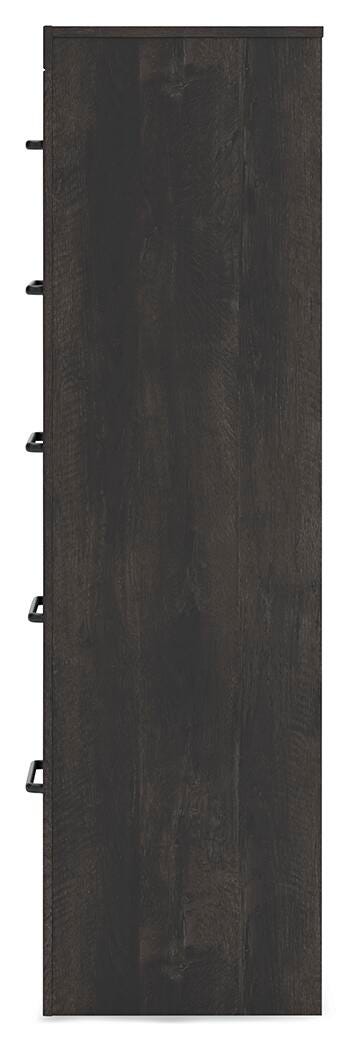 Delmorta Dark Gray Chest of Drawers