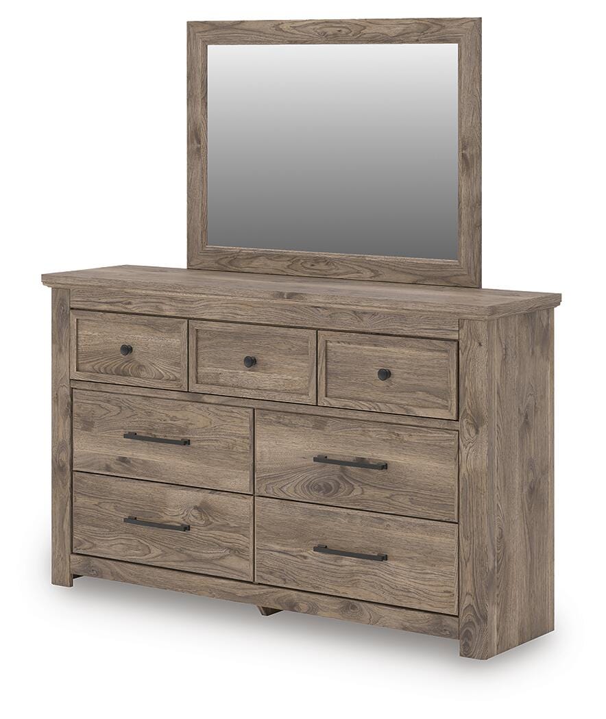 Keithland Brown Dresser and Mirror
