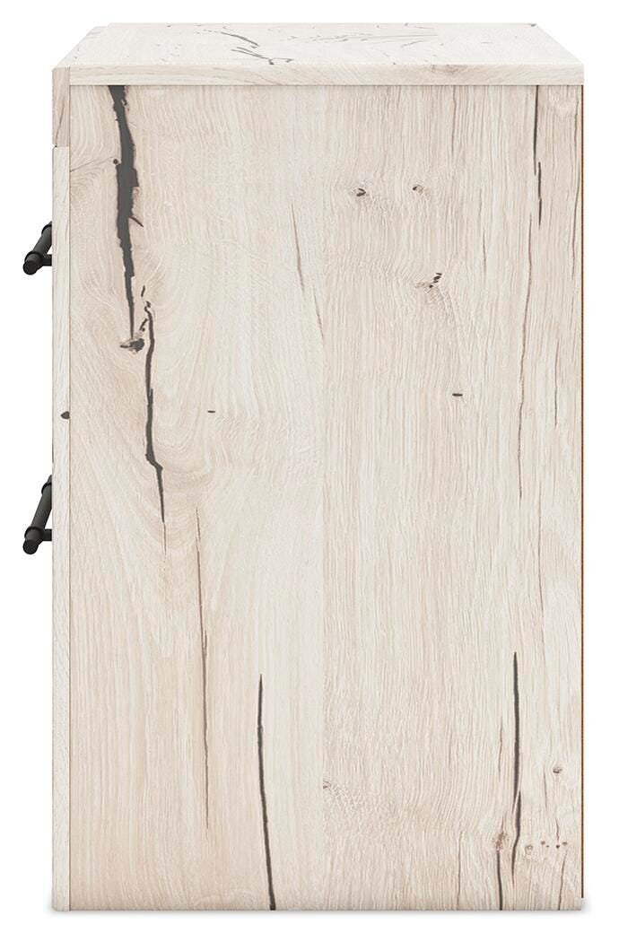 Lawroy Light Natural Queen Panel Storage Bed, Dresser, Mirror, Chest and Nightstand