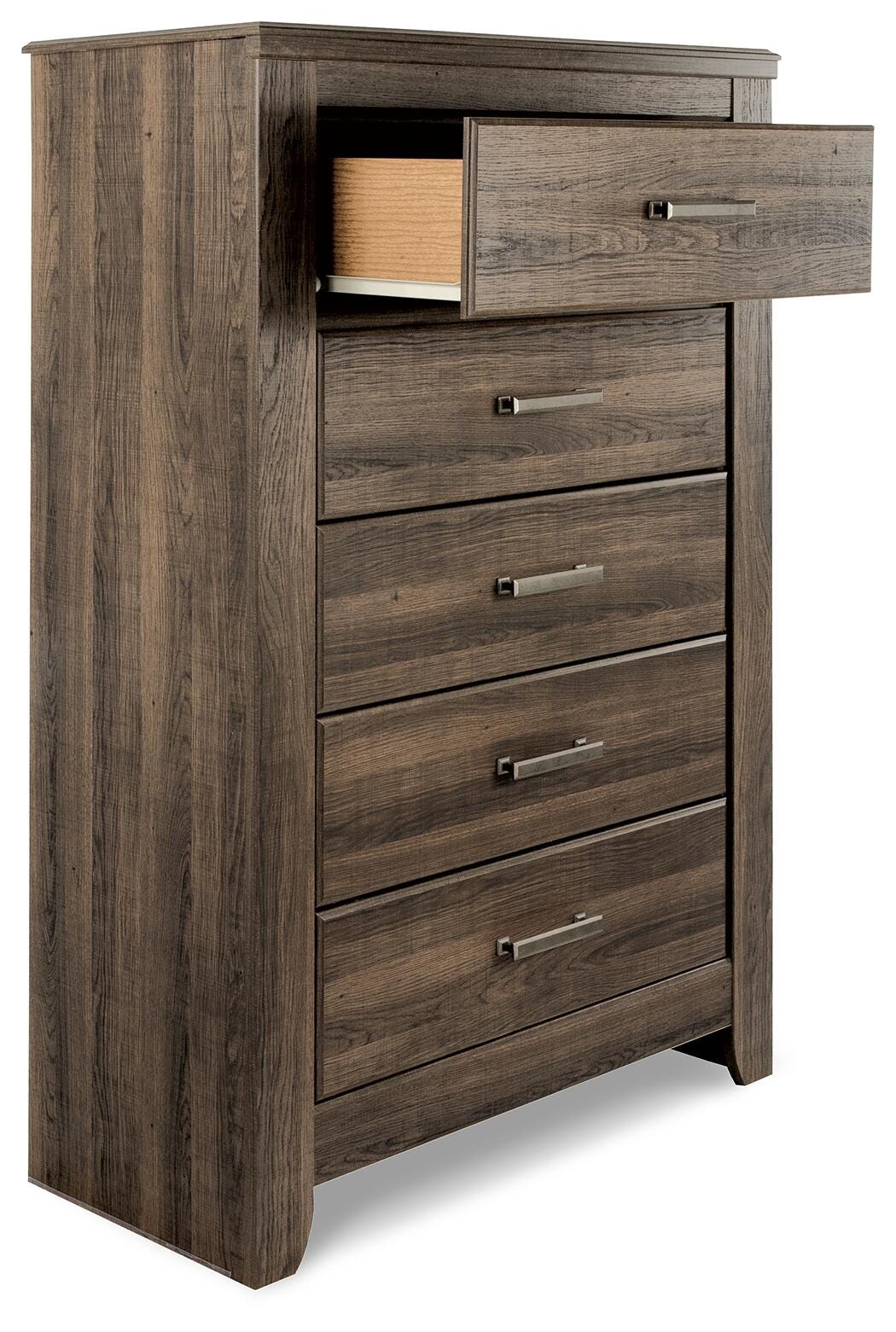 Juararo Dark Brown Chest and Nightstand