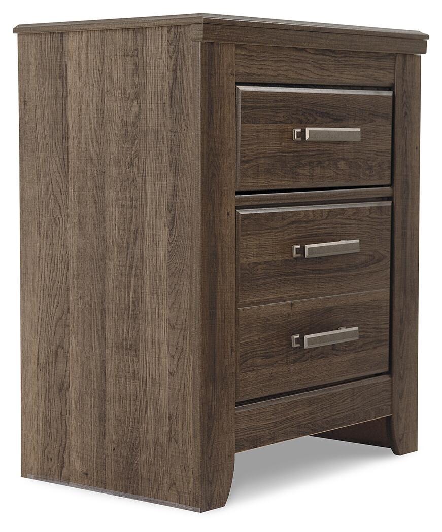Juararo Dark Brown Chest and Nightstand