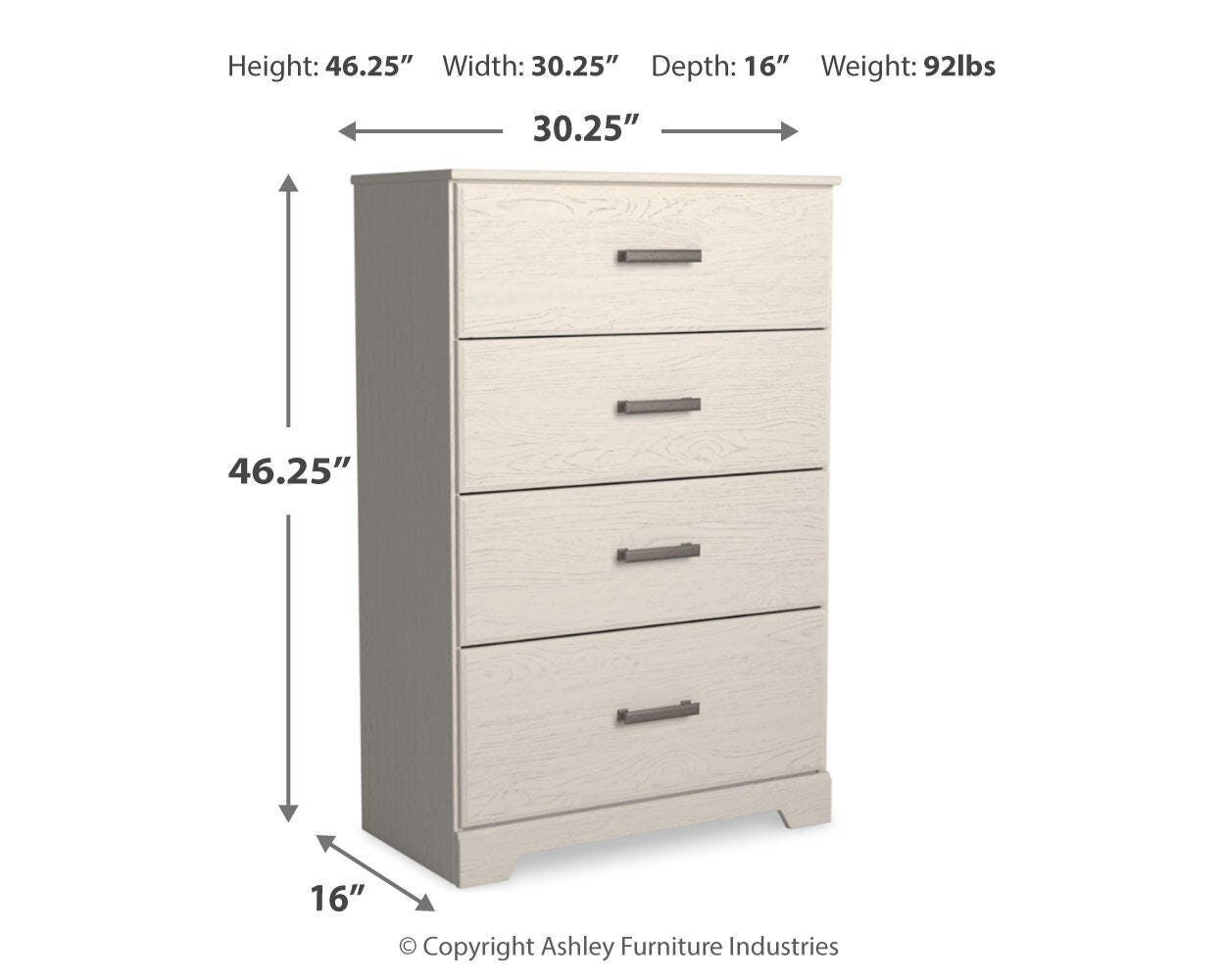 Stelsie White King Panel Bed, Dresser, Mirror, Chest and 2 Nightstands (Online Special Price)