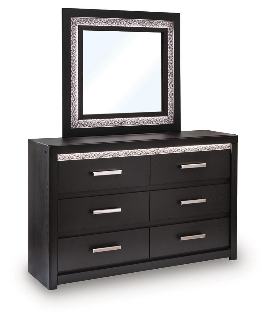 Brizmore Black Dresser and Mirror