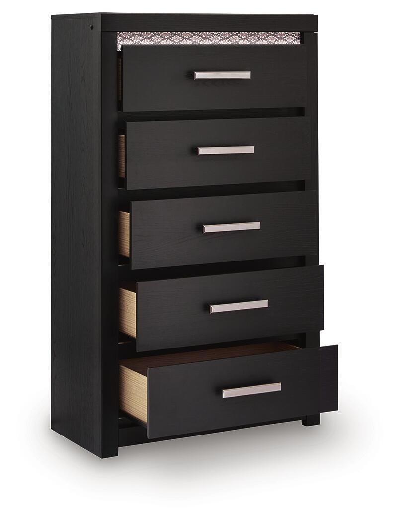 Brizmore Black Five Drawer Chest