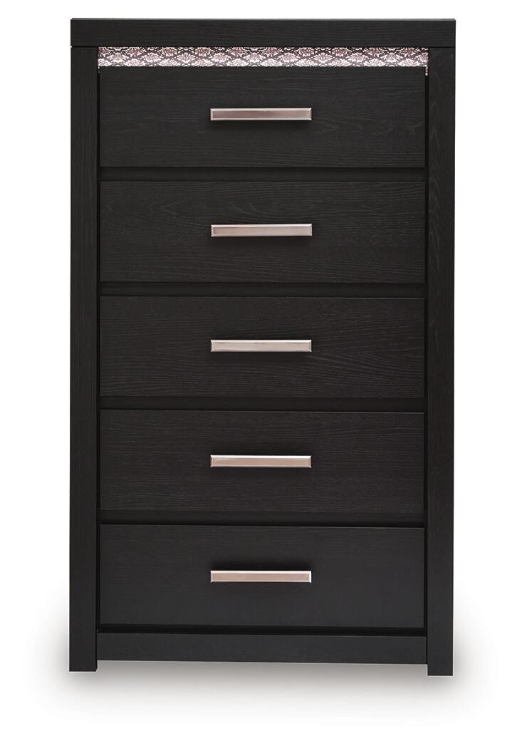 Brizmore Black Five Drawer Chest