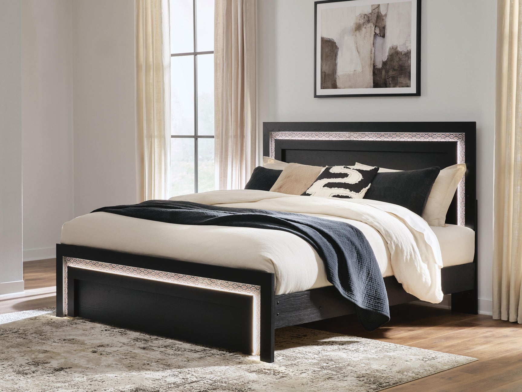 Brizmore Black King Panel Bed (Online Special Price)