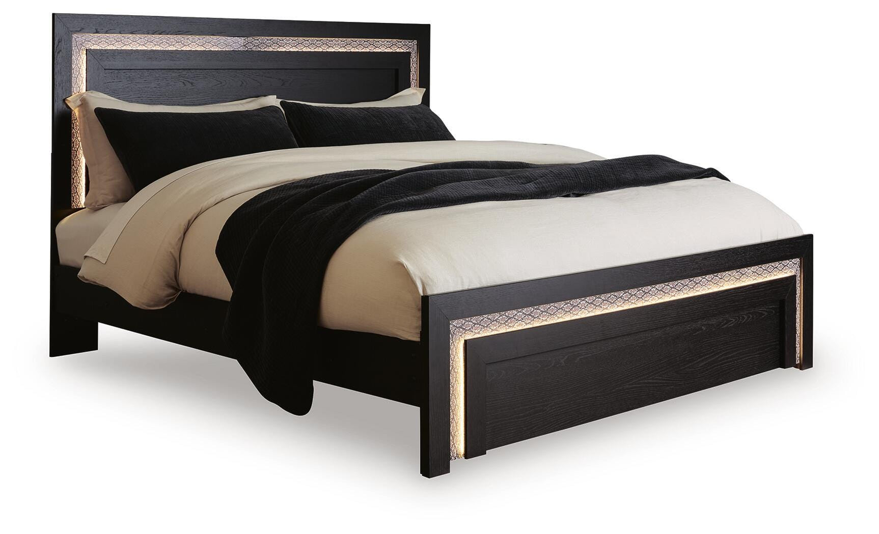 Brizmore Black King Panel Bed (Online Special Price)
