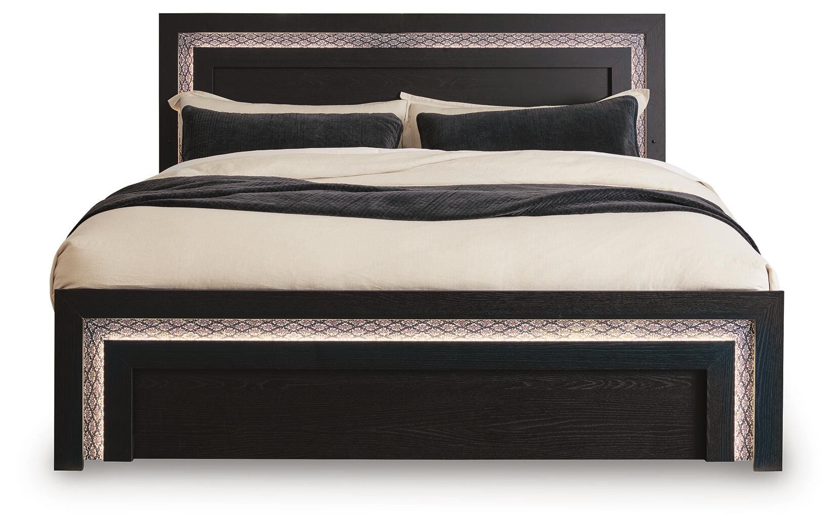 Brizmore Black King Panel Bed (Online Special Price)