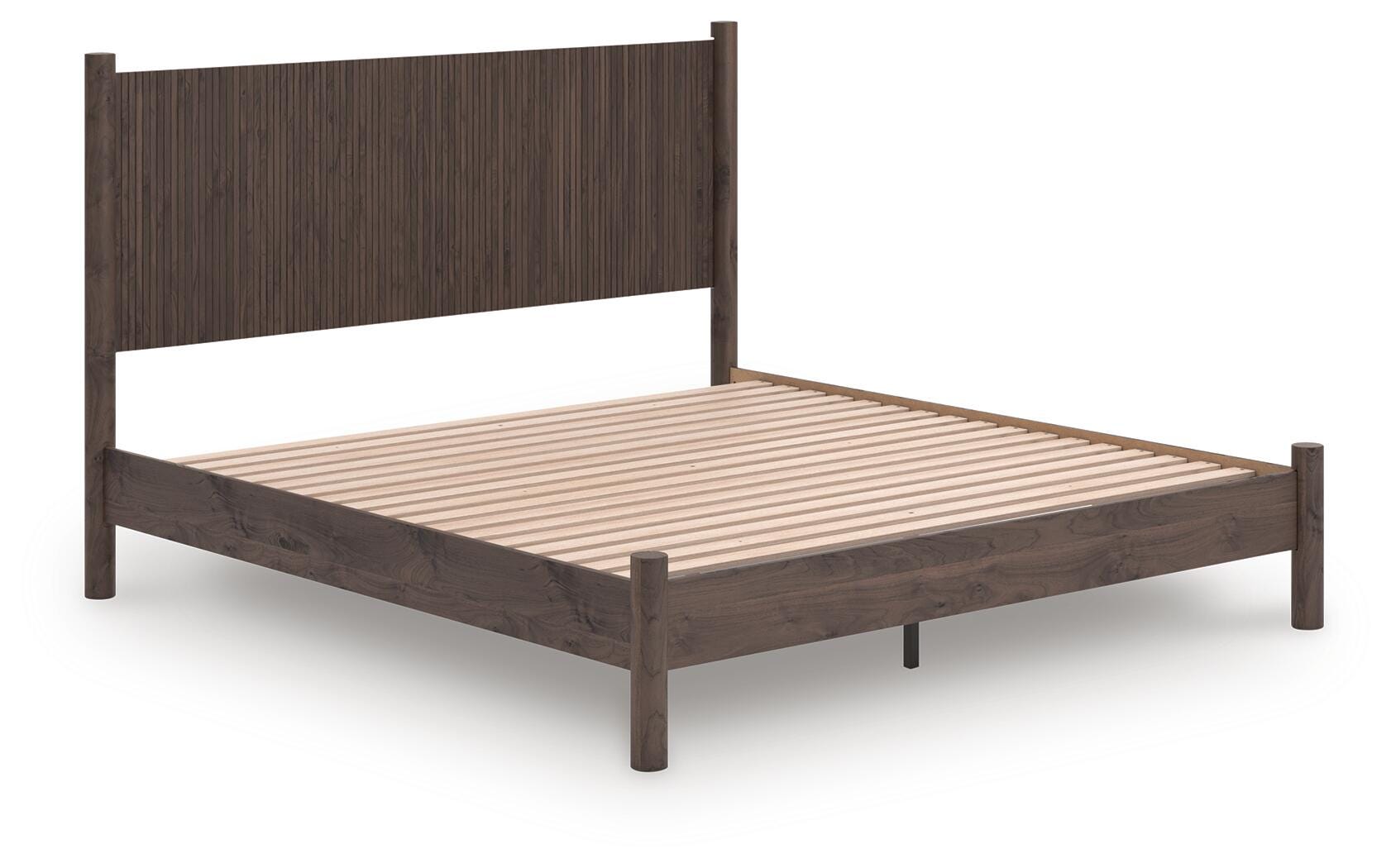 Cadmori Brown King Panel Platform Bed