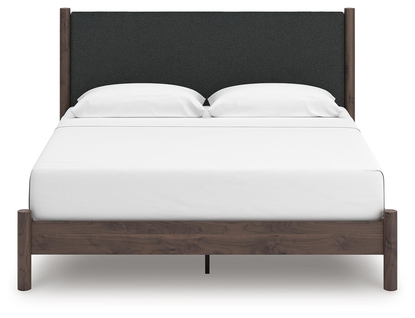 Cadmori Brown King Upholstered Panel Platform Bed (Online Special Price)