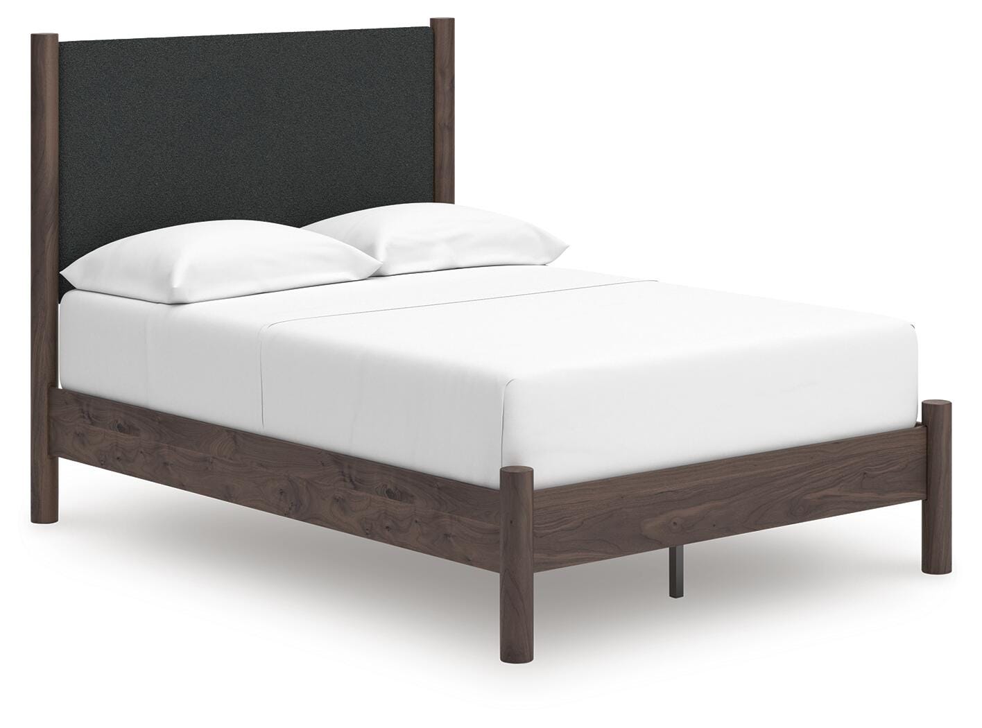 Cadmori Brown Full Upholstered Panel Platform Bed