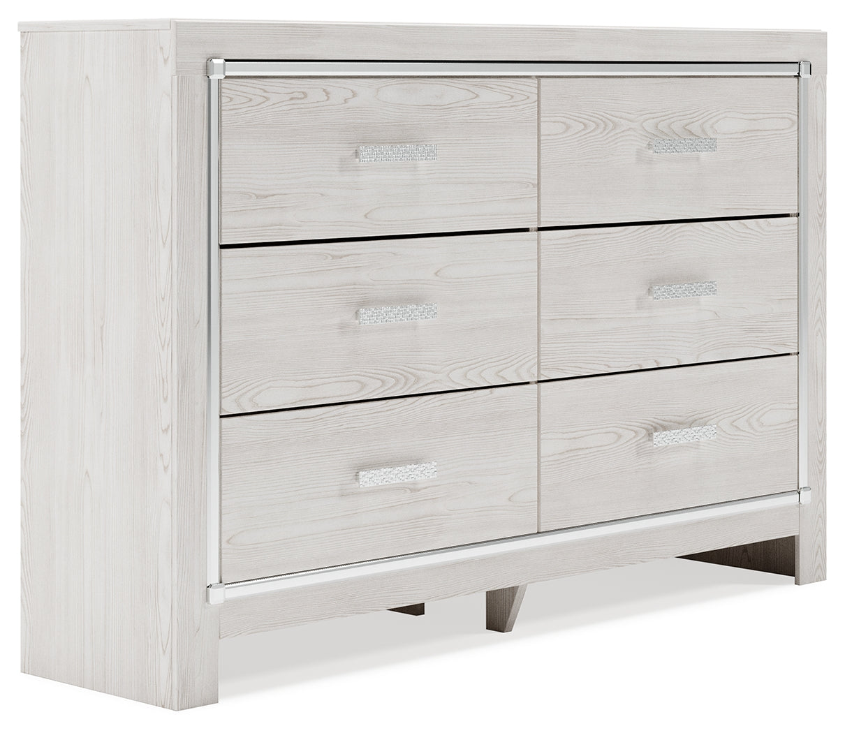 Altyra White Full Panel Bed, Dresser, Chest and 2 Nightstands