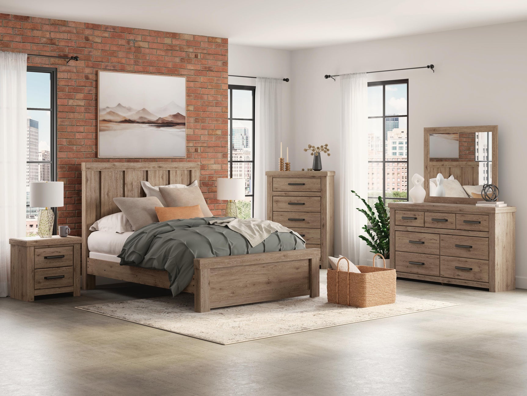Garistyn Light Brown Dresser