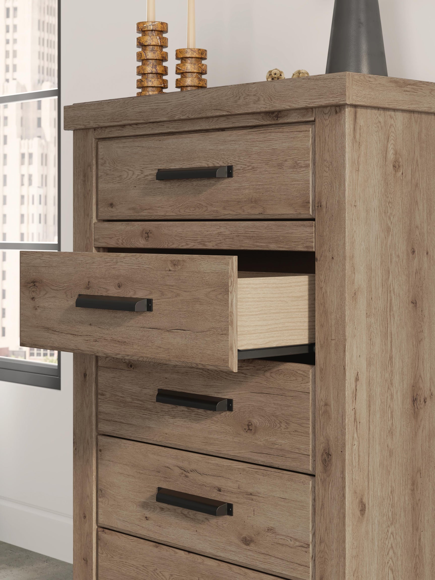 Garistyn Light Brown Chest of Drawers (Online Special Price)