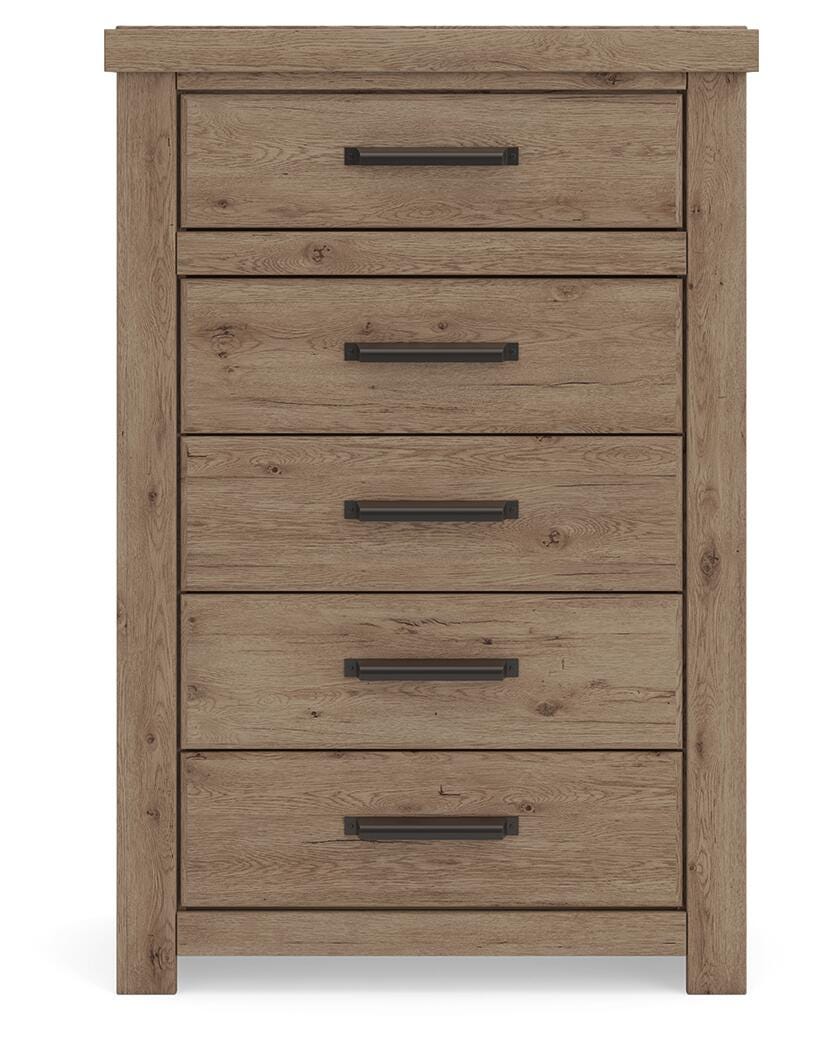 Garistyn Light Brown Chest of Drawers