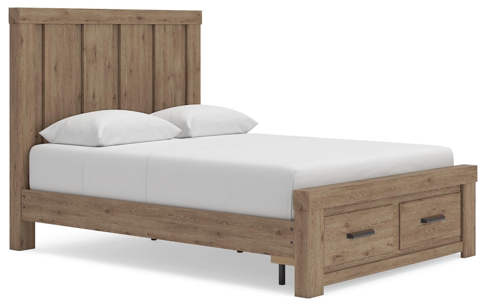 Garistyn Light Brown Queen Panel Storage Bed (Online Special Price)