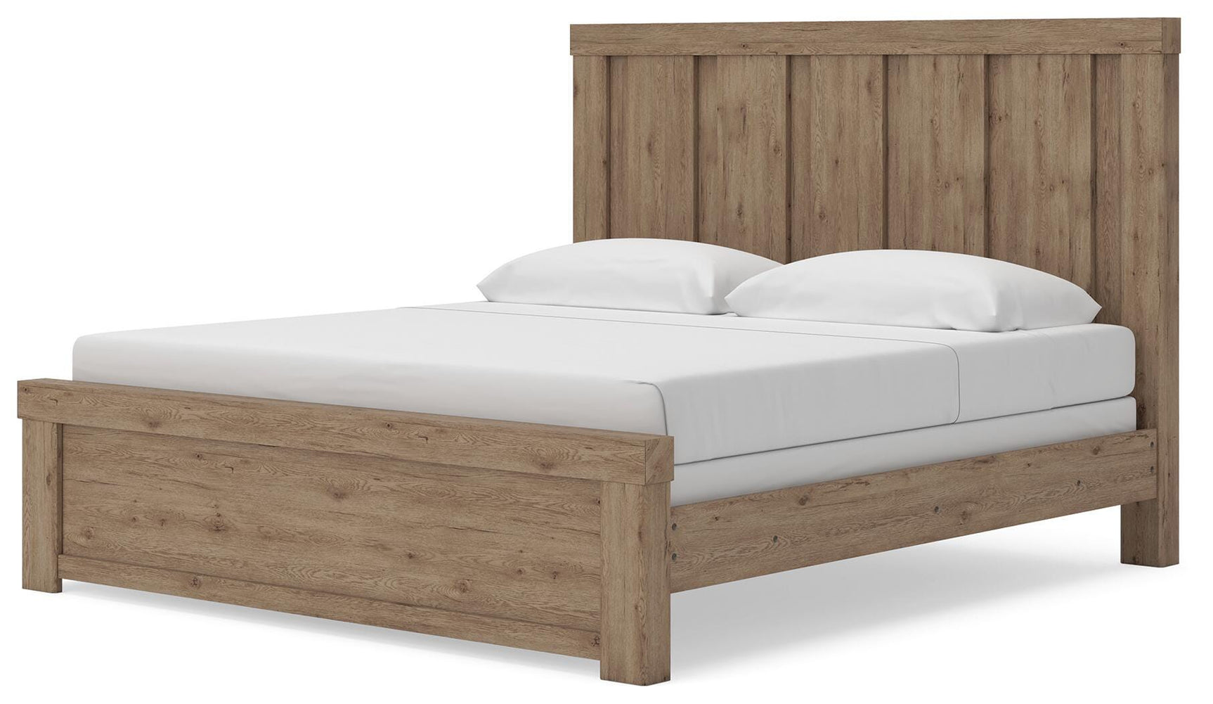 Garistyn Light Brown King Panel Bed (Online Special Price)