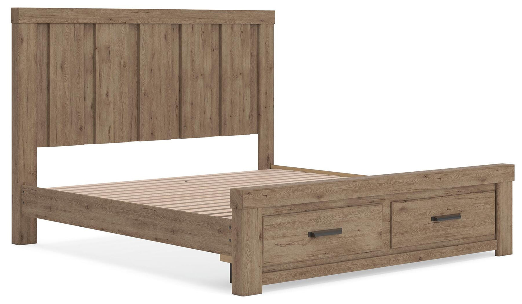 Garistyn Light Brown King Panel Storage Bed (Online Special Price)