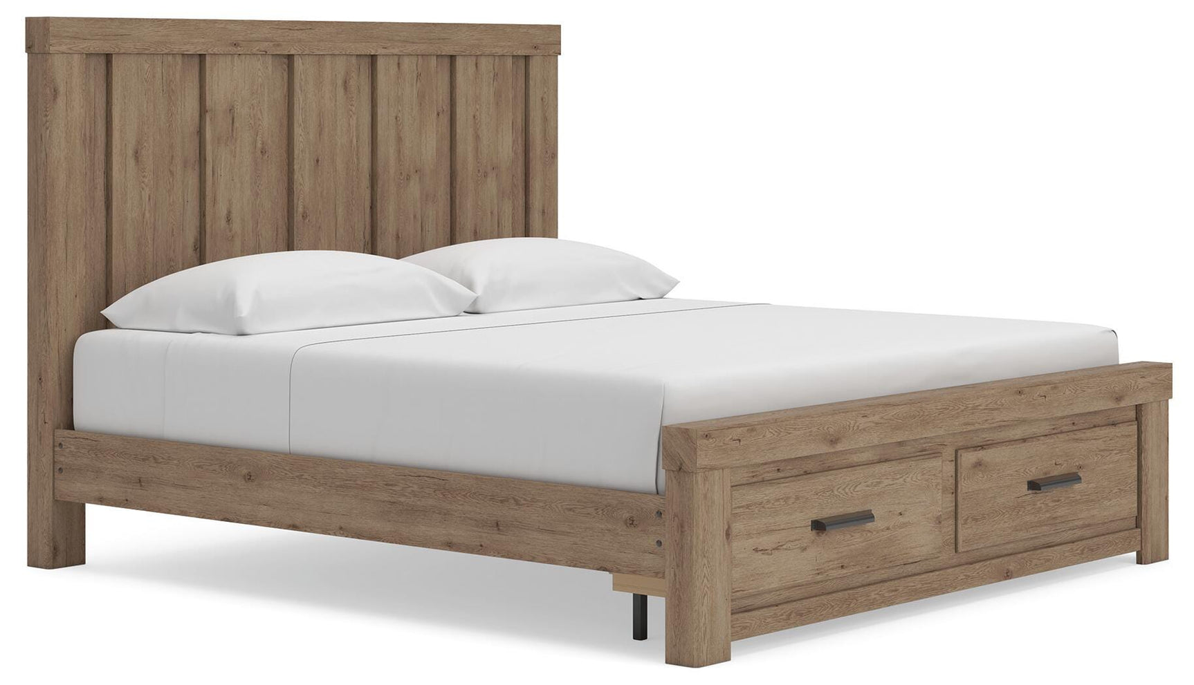 Garistyn Light Brown King Panel Storage Bed (Online Special Price)