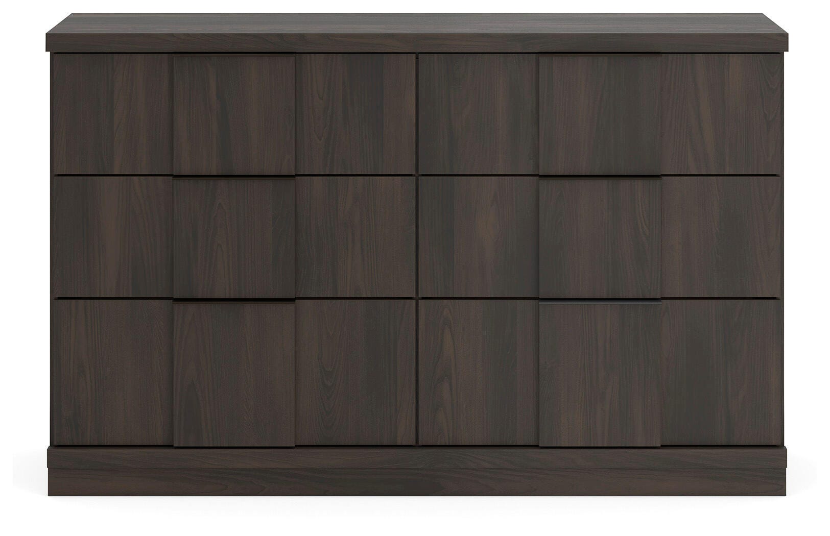 Shaehartin Dark Brown Six Drawer Dresser