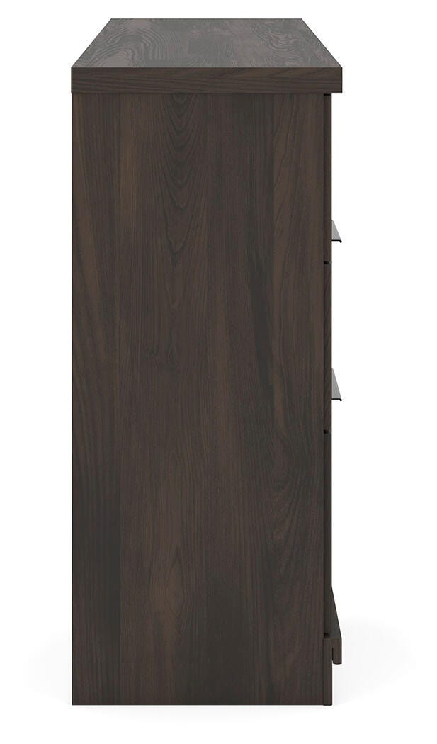 Shaehartin Dark Brown Six Drawer Dresser
