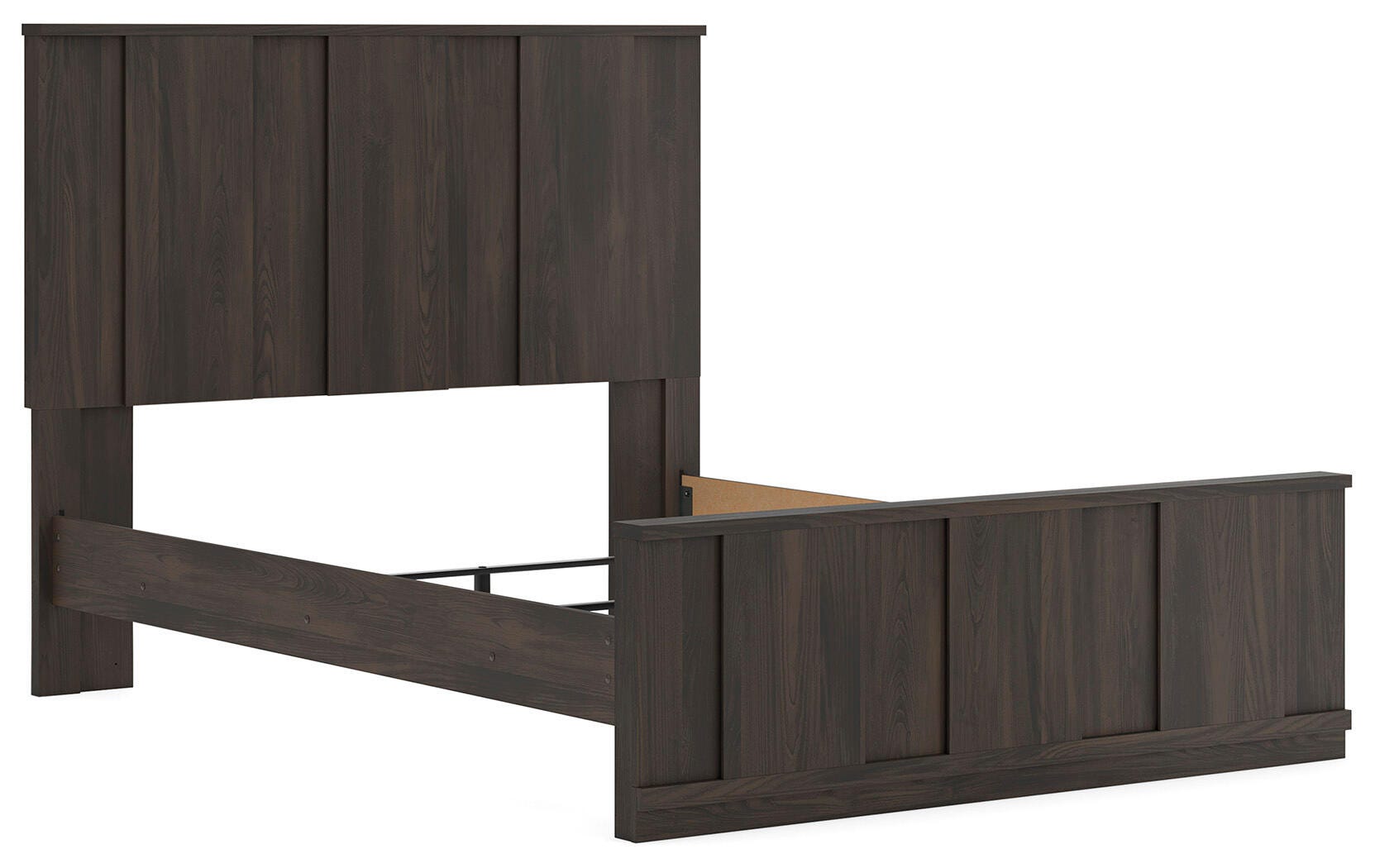 Shaehartin Dark Brown Queen Panel Bed