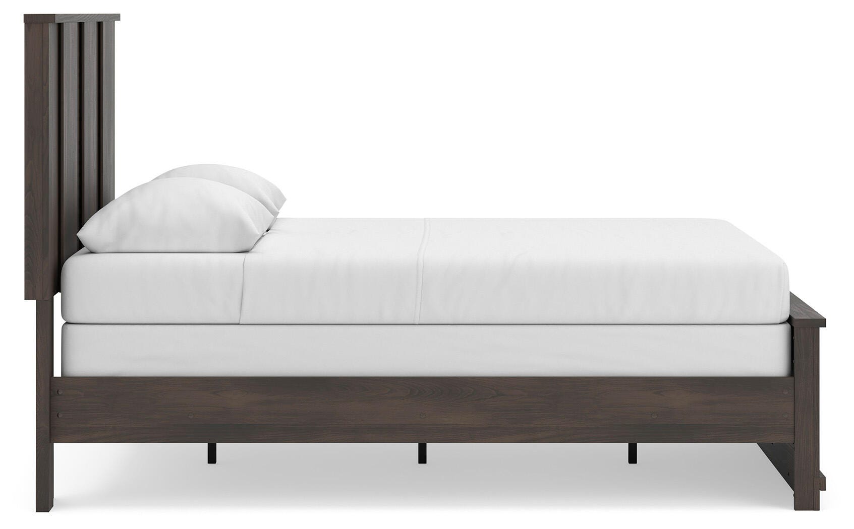 Shaehartin Dark Brown Queen Panel Bed