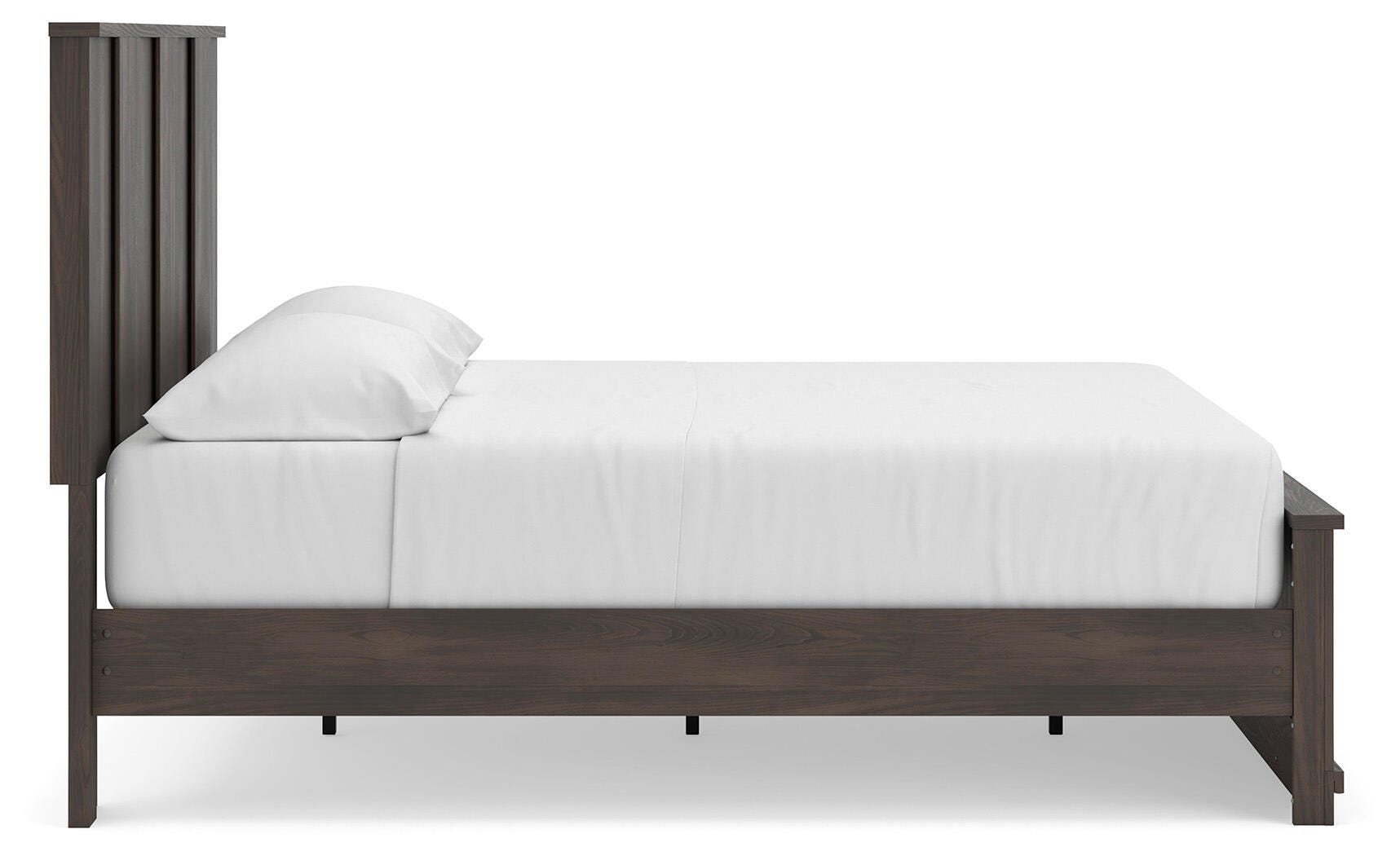 Shaehartin Dark Brown King Panel Platform Bed (Online Special Price)