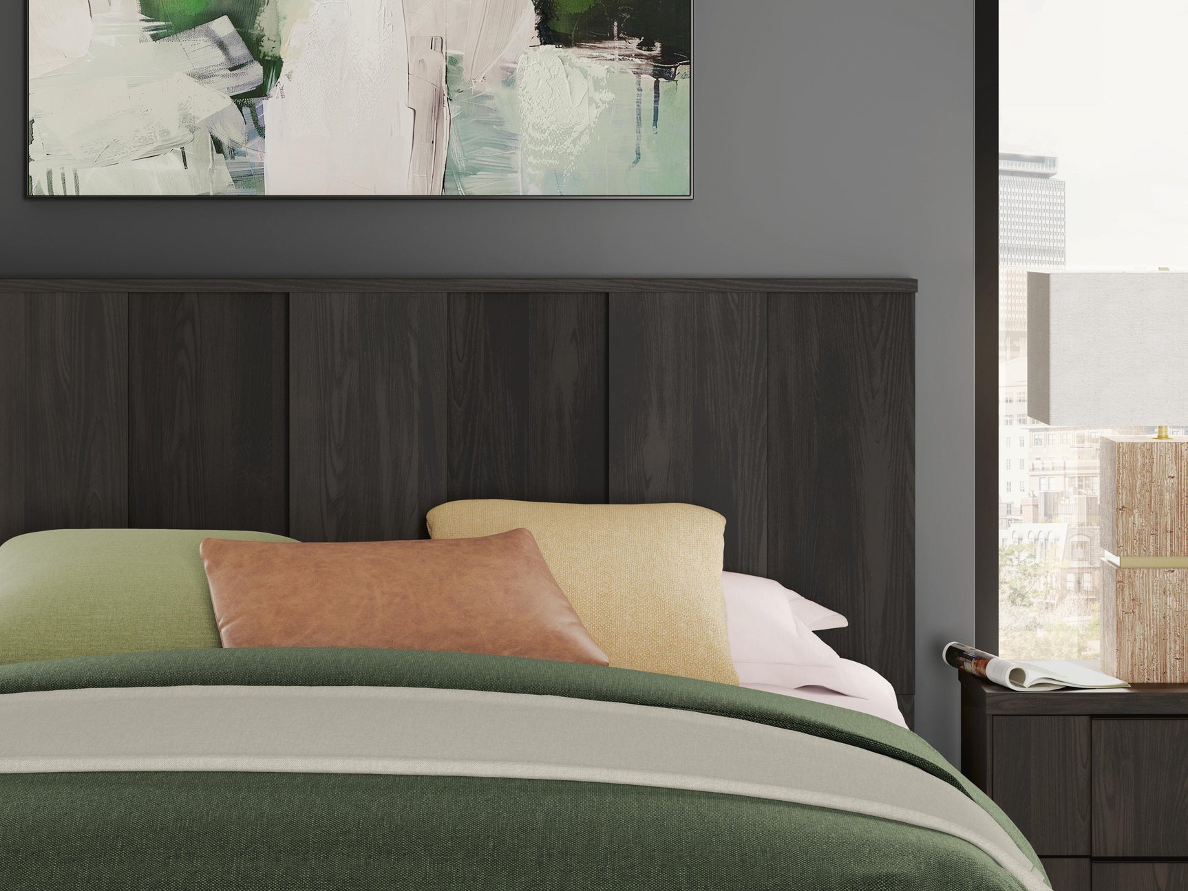 Shaehartin Dark Brown King Panel Platform Bed (Online Special Price)