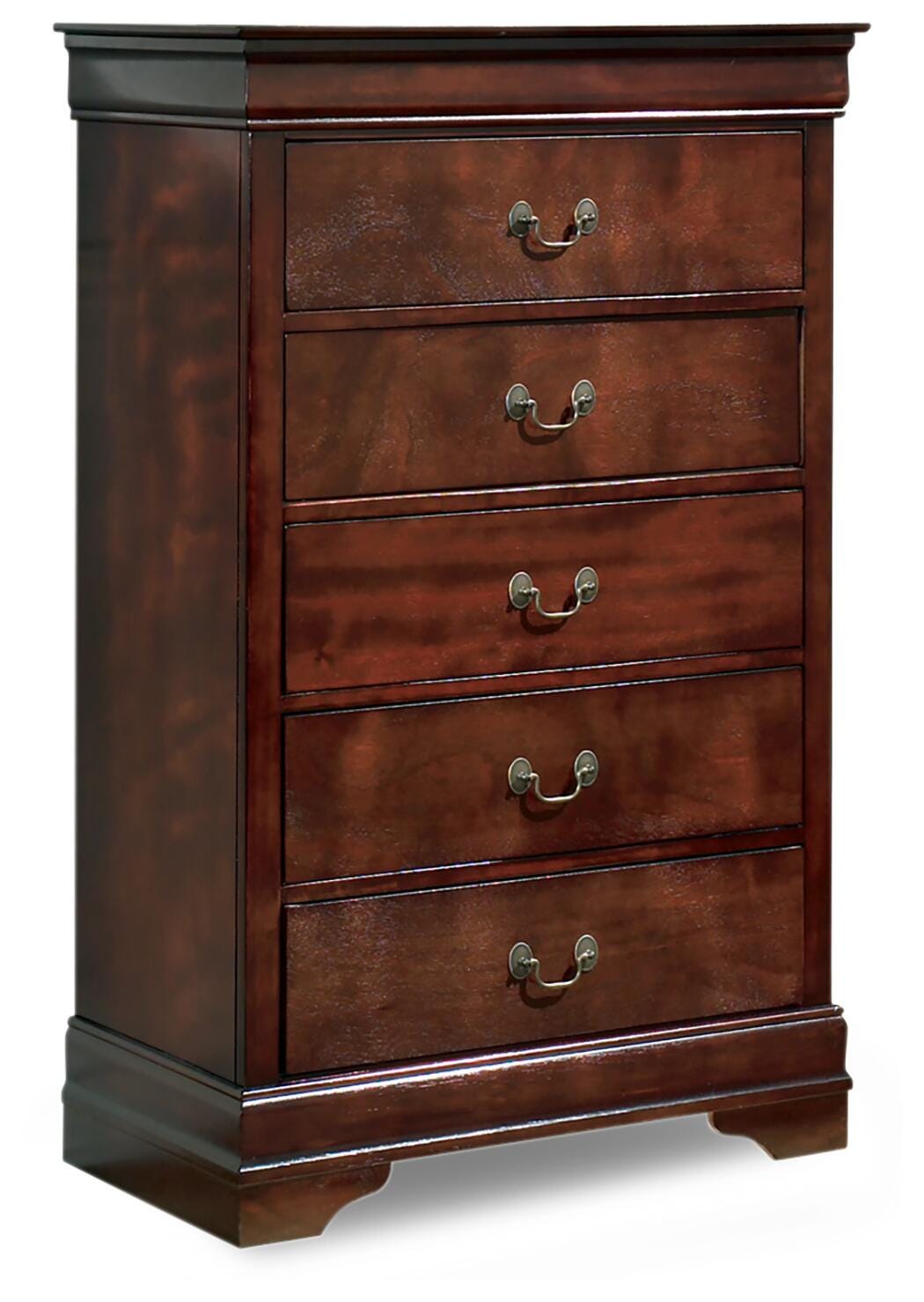 Alisdair Reddish Brown Queen Sleigh Bed, Chest and Nightstand (Online Special Price)