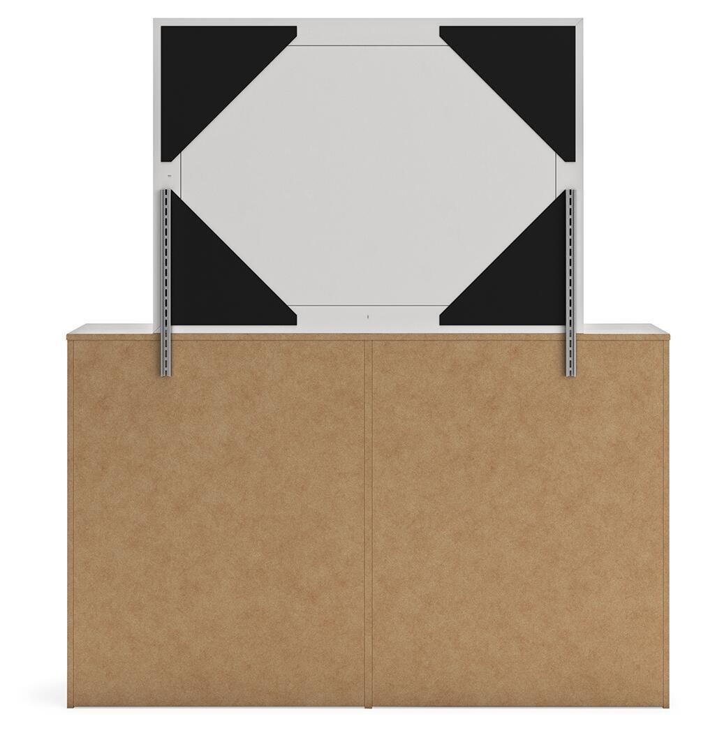 Cayboni Whitewash Dresser, Mirror and Nightstand (Online Special Price)