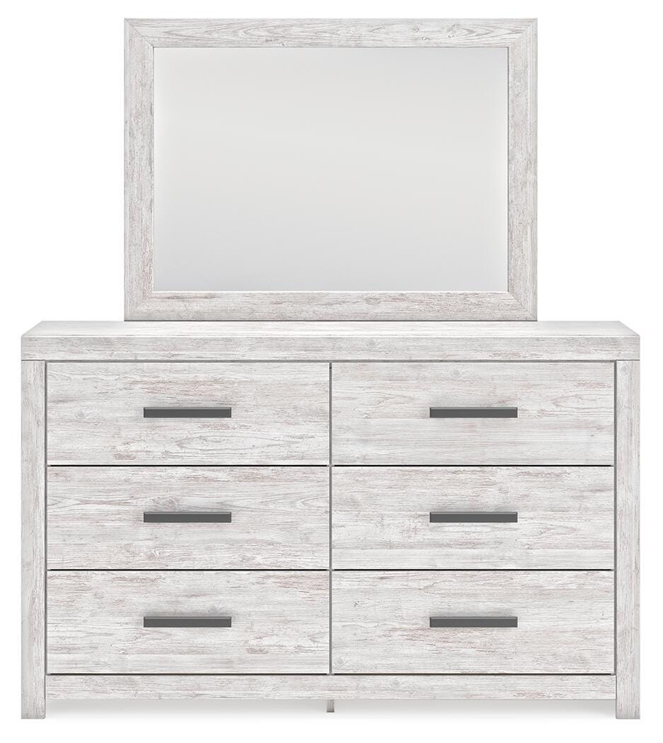 Cayboni Whitewash Dresser, Mirror and Nightstand (Online Special Price)