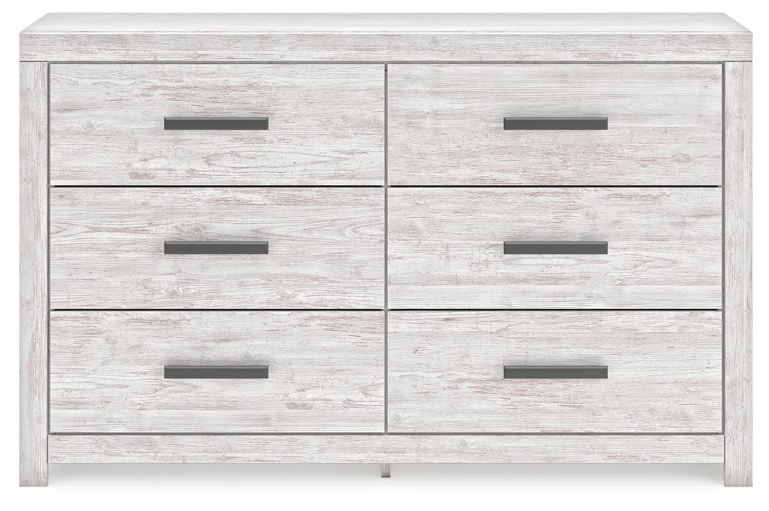 Cayboni Whitewash King Panel Bed, Dresser and Nightstand