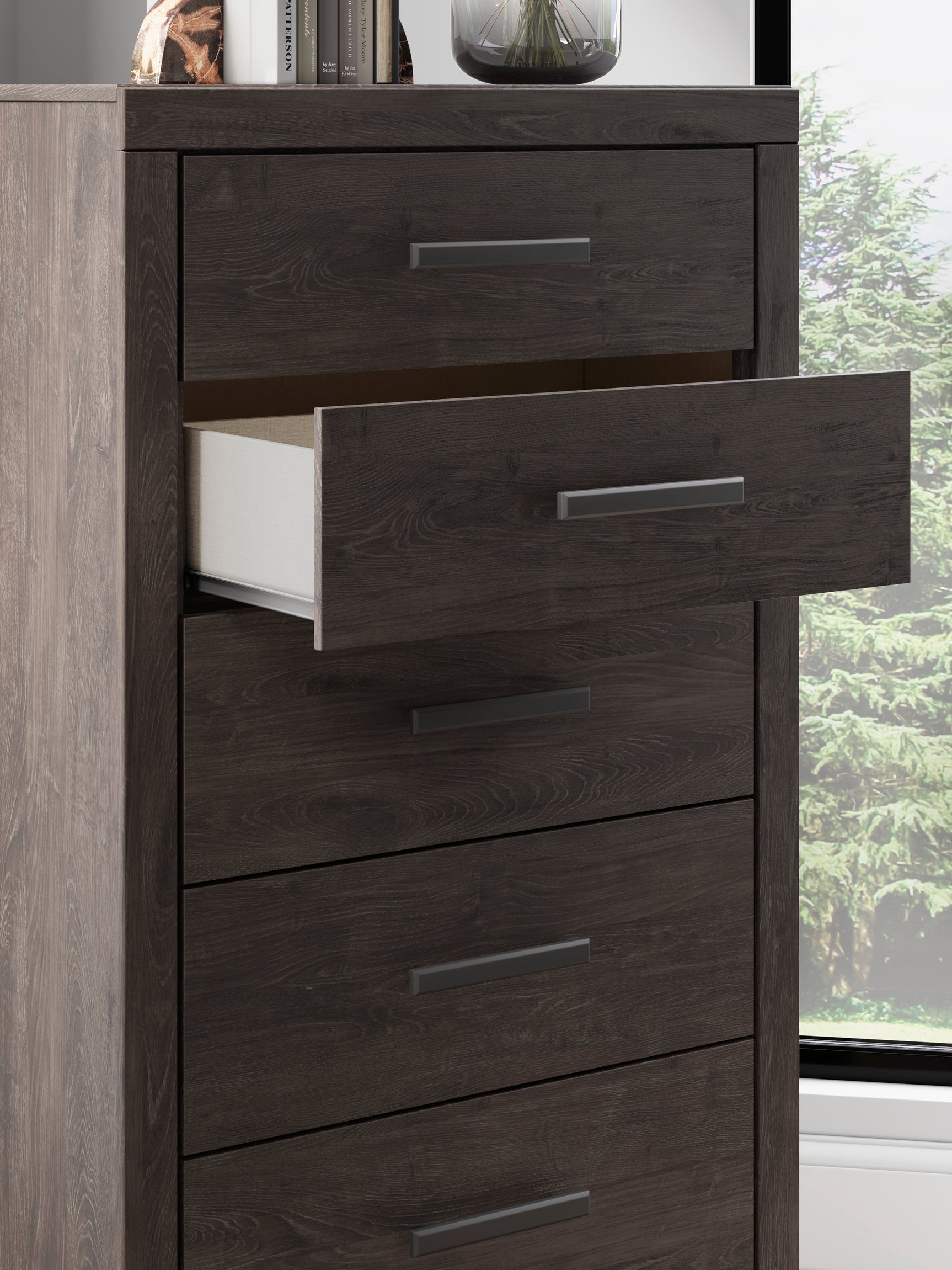 Prendonea Charcoal King Panel Bedroom Set