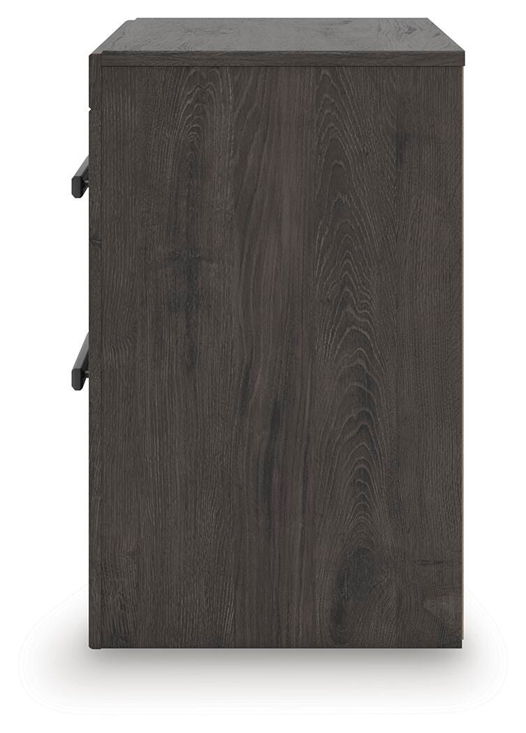 Prendonea Charcoal King Panel Bed, Dresser and Nightstand (Online Special Price)