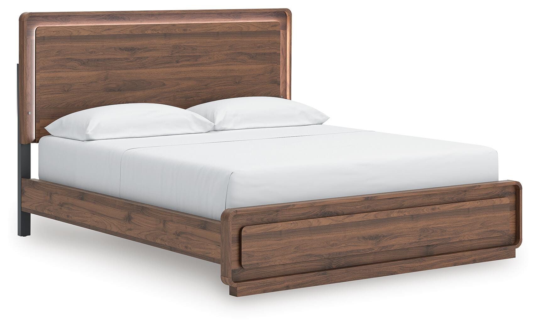 Hollinaze Walnut Brown California King Panel Bed