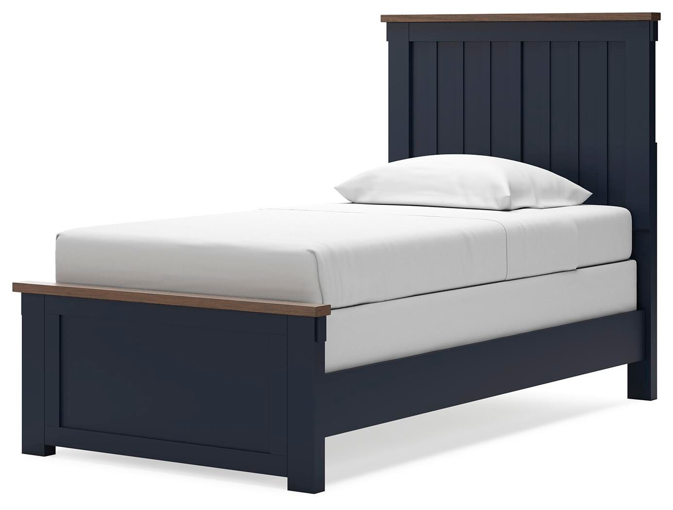 Landocken Brown/Blue Twin Panel Bed, Dresser, Mirror and Nightstand (Online Special Price)