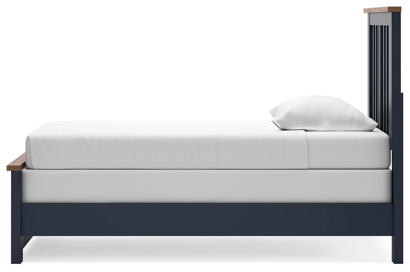 Landocken Brown/Blue Twin Panel Bed, Dresser, Mirror and Nightstand (Online Special Price)