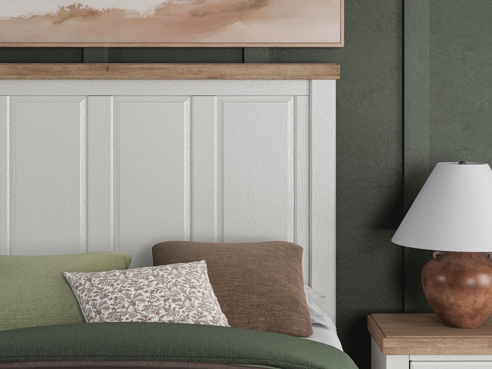 Savonport White/Brown Full Panel Storage Bed (Online Special Price)