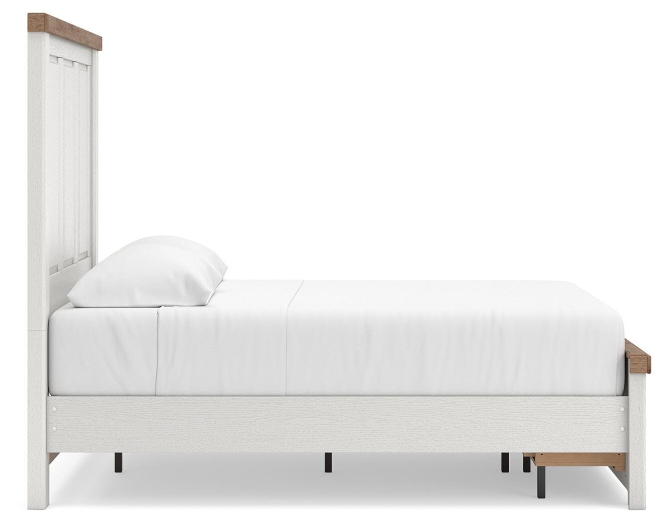 Savonport White/Brown Full Panel Storage Bed (Online Special Price)