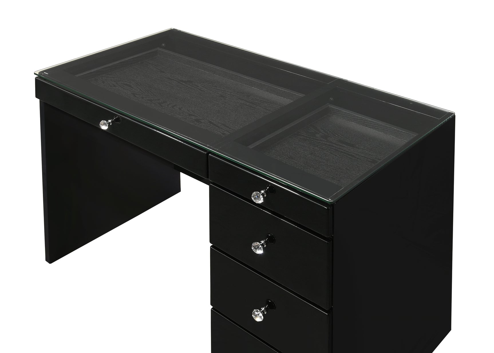 Morgan Black Vanity Set w/LED Mirror