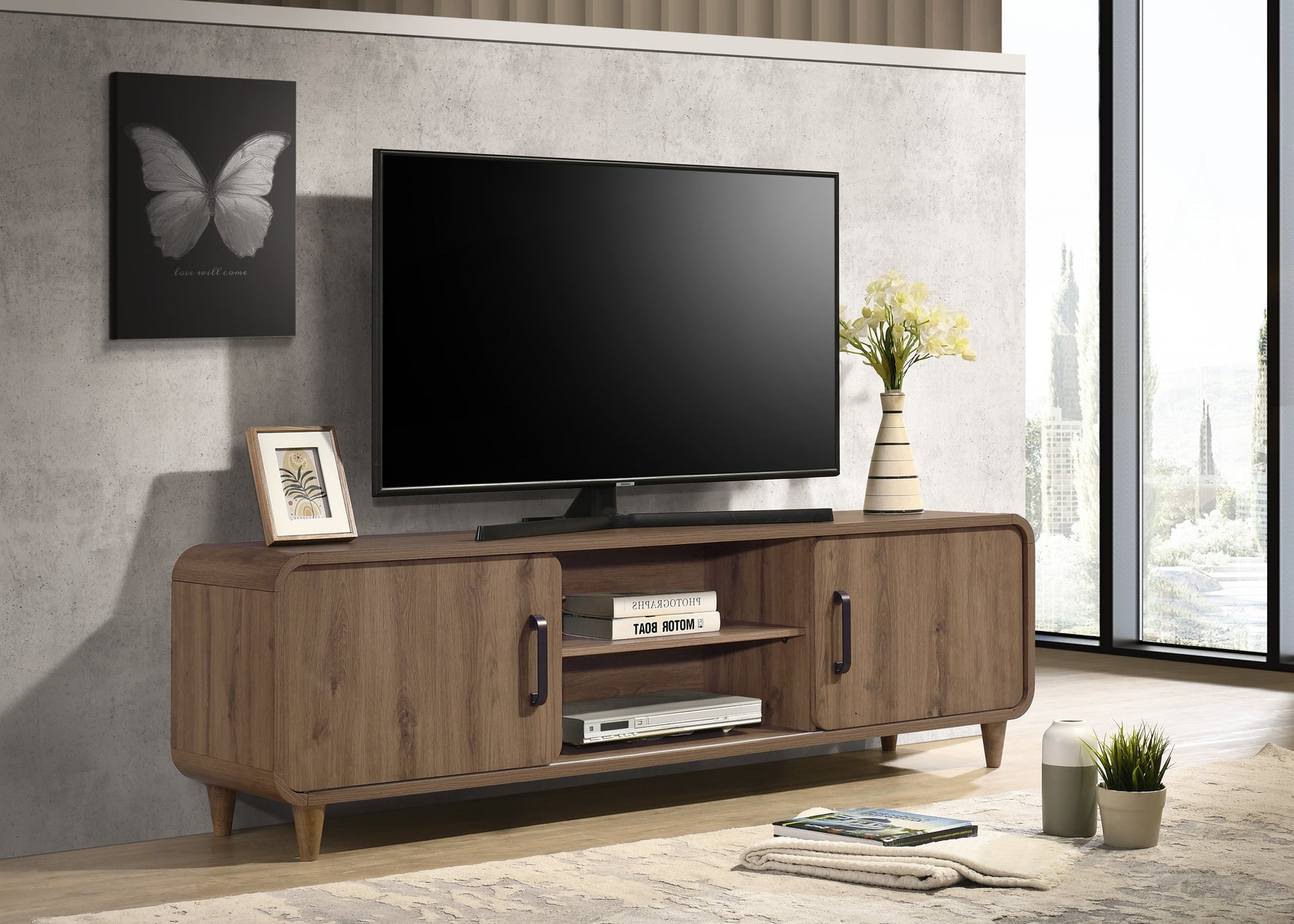 Nyomi Light Brown TV Stand