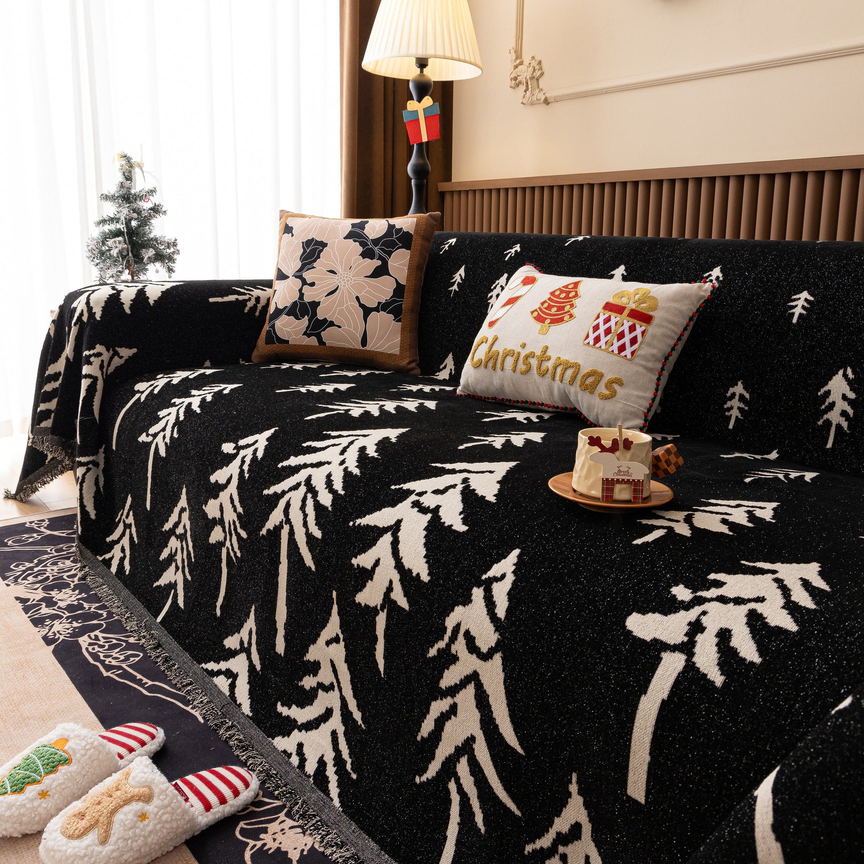 Modern Couch Covers for Couches Large Decorative Throw Blanket with Tassels for Couch