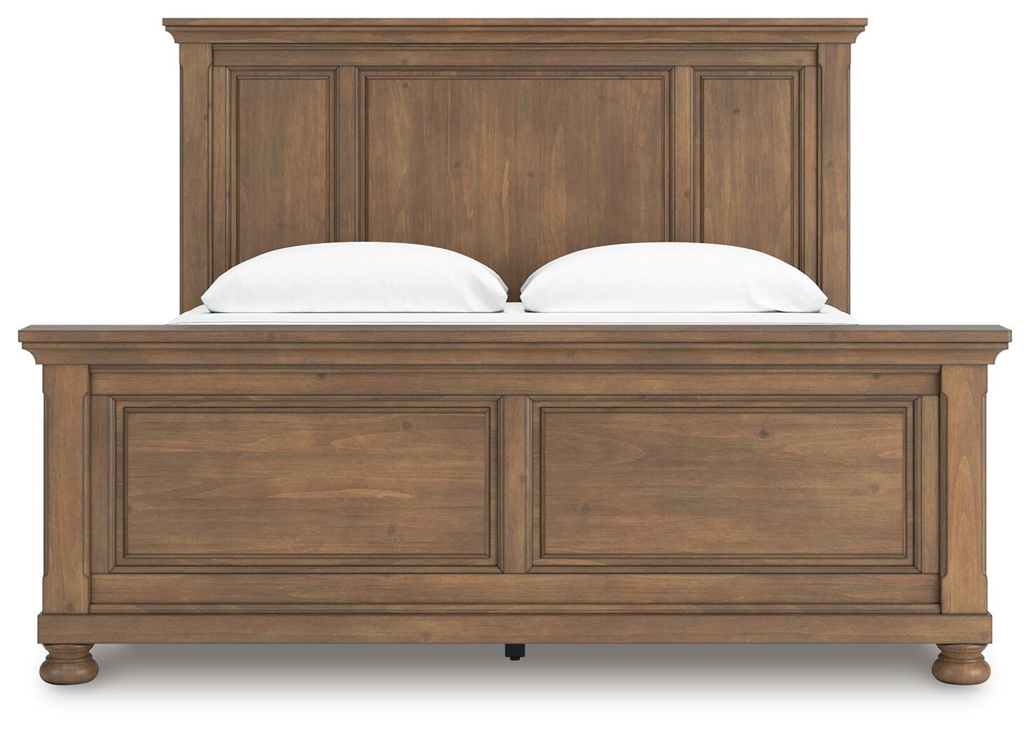 Feddinger Medium Brown King Panel Bed, Dresser, Mirror, Chest and 2 Nightstands