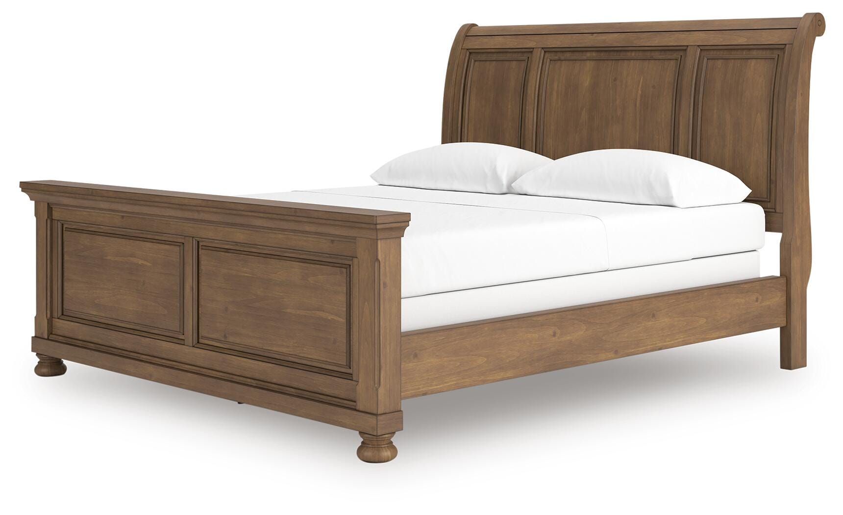 Vandenmore Medium Brown California King Sleigh Bed (Online Special Price)