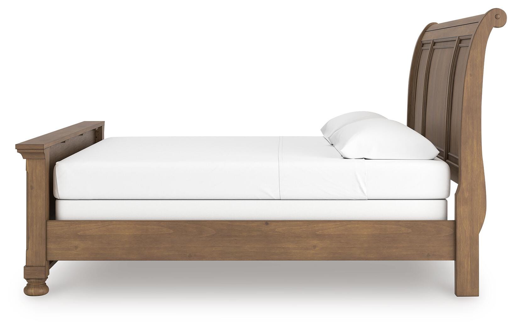 Vandenmore Medium Brown King Sleigh Bed (Online Special Price)