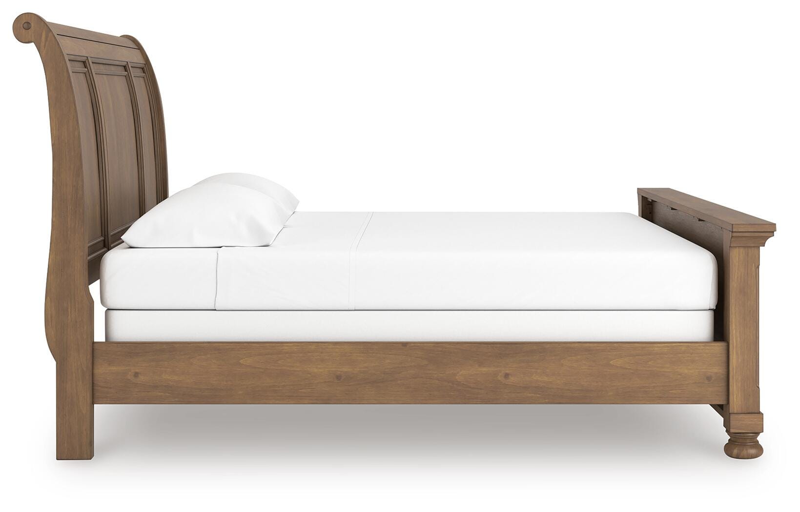 Vandenmore Medium Brown King Sleigh Bed (Online Special Price)
