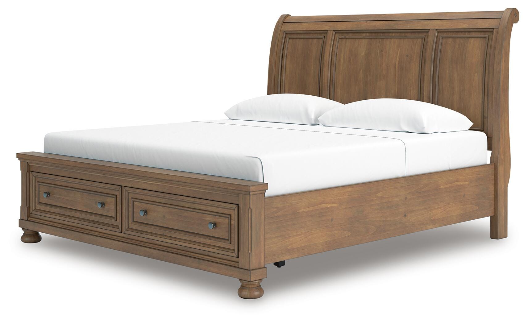 Vandenmore Medium Brown King Storage Sleigh Bed (Online Special Price)