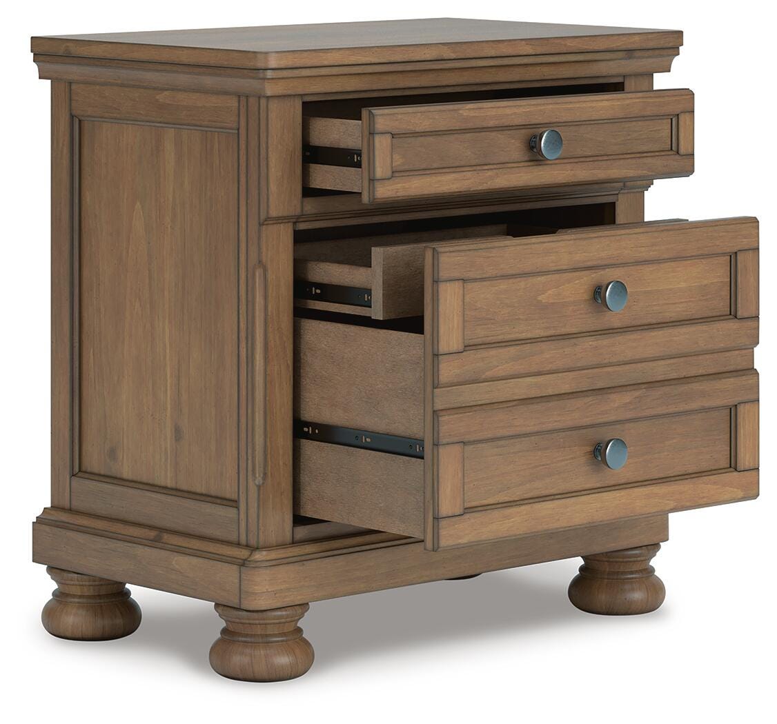 Feddinger Medium Brown King Panel Bed, Dresser, Mirror, Chest and 2 Nightstands