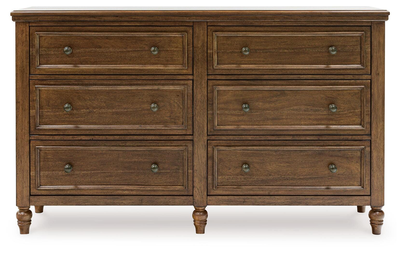 Sturlayne Brown King Upholstered Panel Bed, Dresser and 2 Nightstands (Online Special Price)